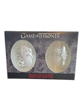 Game Of Thrones Stemless Wine Glasses -(Set of 2)